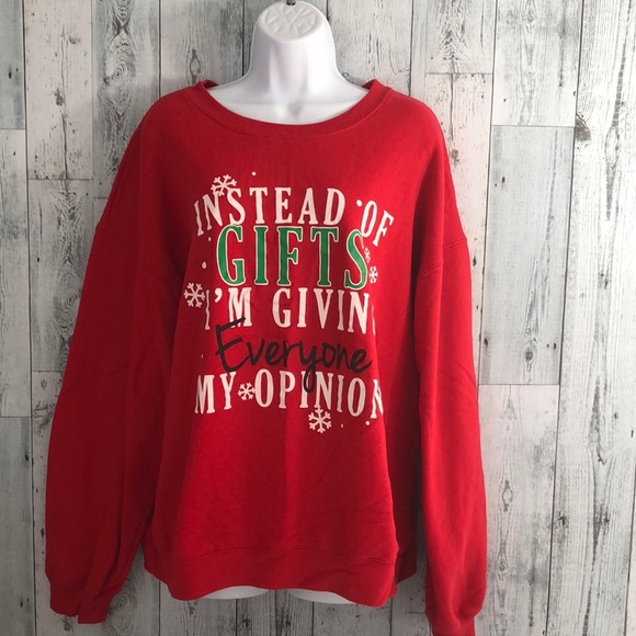 Wound Up Instead Of Gifts I’m Givin Everyone My Opinion Sweatshirt Sz: 3X - Picture 1 of 9
